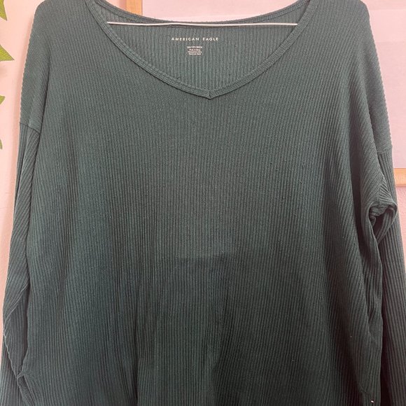 American Eagle Long Thin Green Knit Sweater, women's size XS - Picture 4 of 11